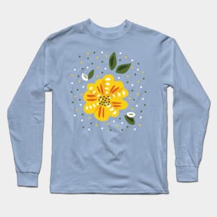 Abstract Primrose Flower Long Sleeve T-Shirt